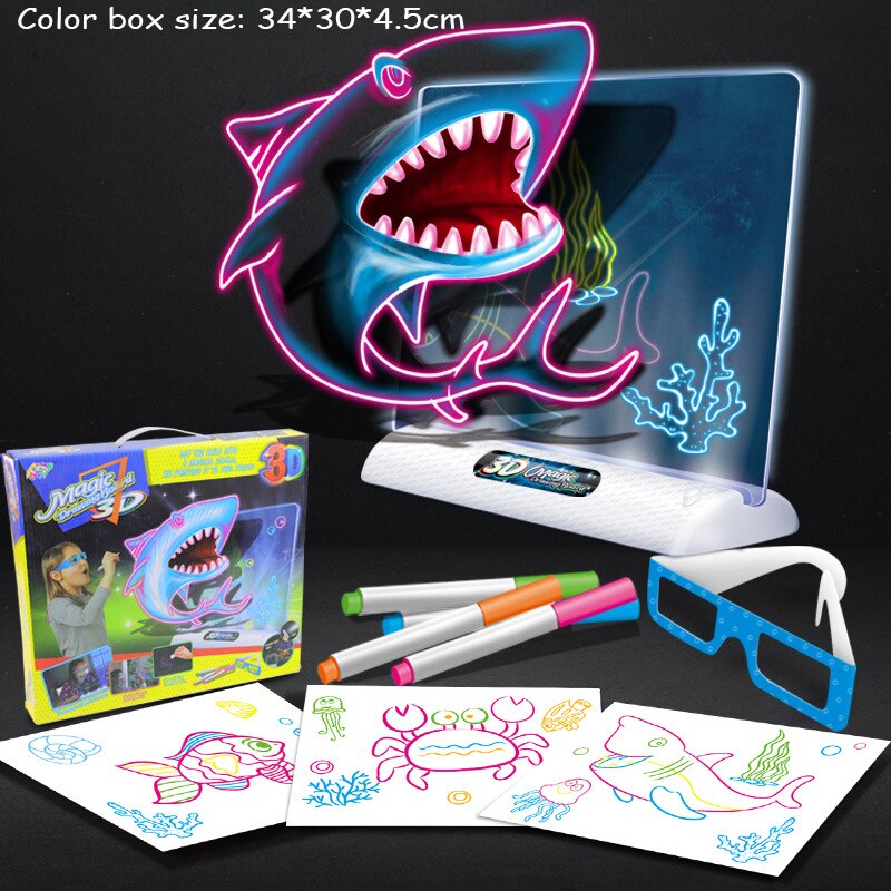 LumiSketch HoloBoard – 3D LED Tekenbord voor Kinderen met Magische Lichteffecten