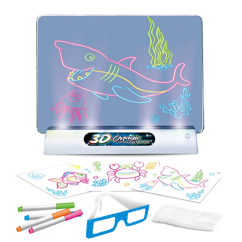 LumiSketch HoloBoard – 3D LED Tekenbord voor Kinderen met Magische Lichteffecten
