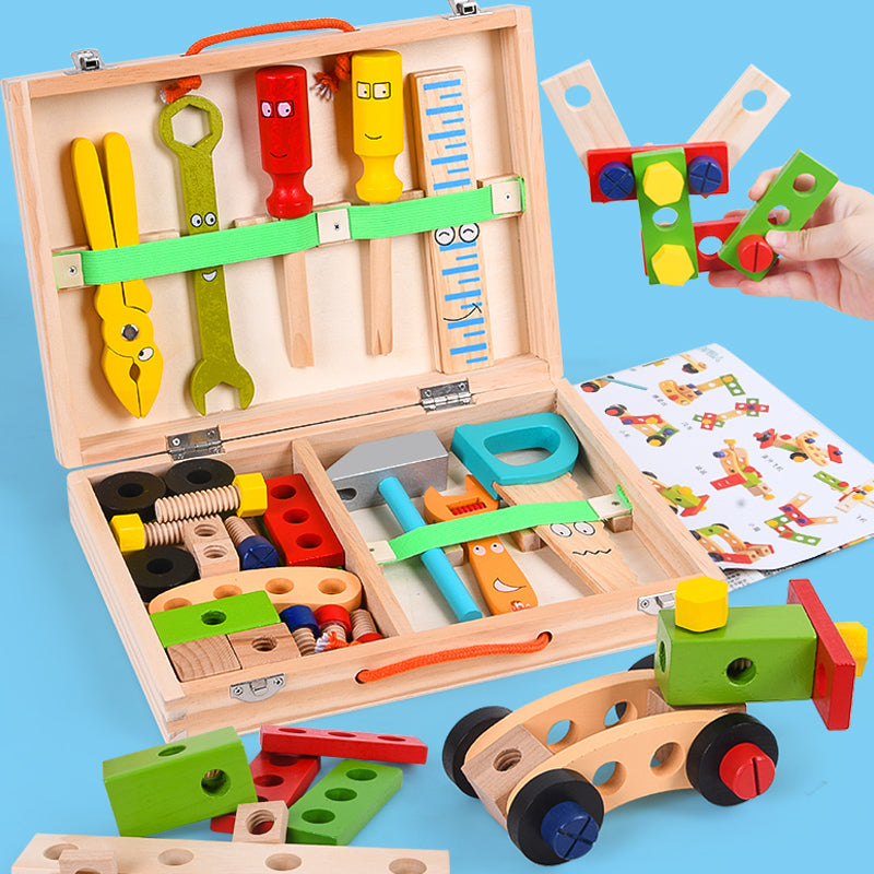 LittleInventor Montessori Houten Bouwset – Creatief & Educatief Speelgoed voor Kinderen 3-5 Jaar