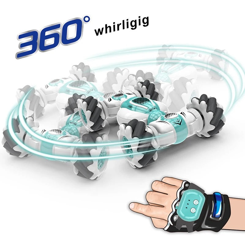 StuntDrive RC Stuntauto – Dubbelzijdige Afstandsbediening Auto met Handbesturing | Snelheid tot 30 km/h