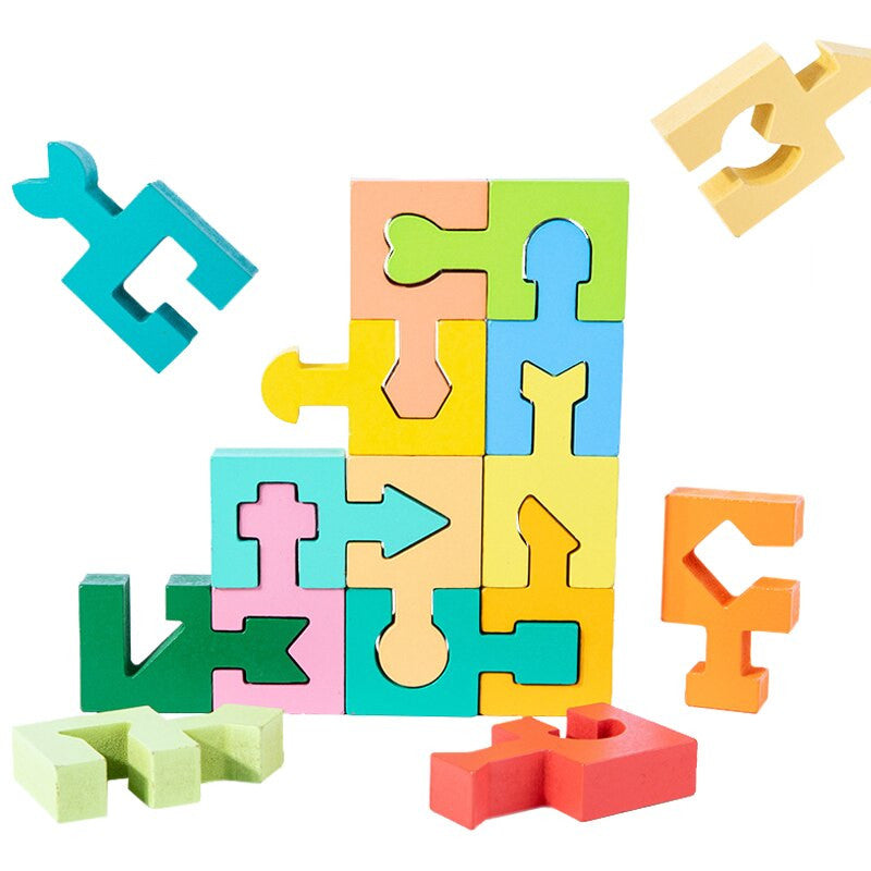 Montessori Inlegpuzzel voor Peuters – Houten Vormenspel voor Motoriek & Ontwikkeling (2-8 jaar)