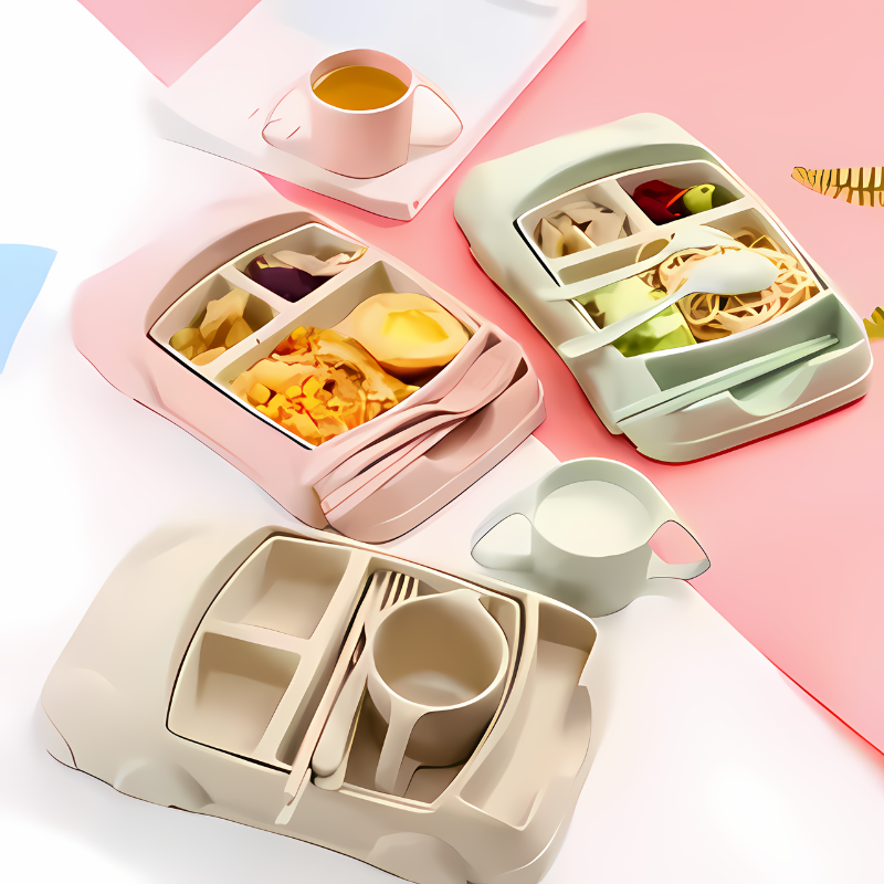 RaceBite Kinder Eetset – Duurzaam & Speels Servies voor Kinderen | Stimuleert Gezond Eetgedrag & Eetplezier aan Tafel