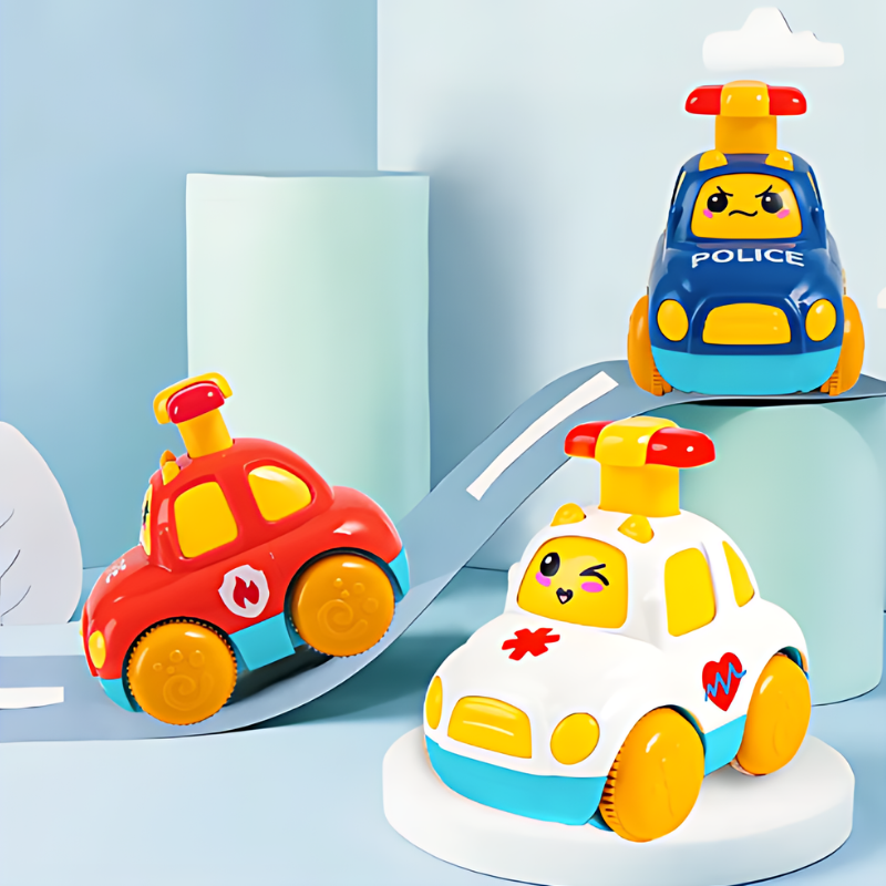 TurboTrekker Zelfrijdende Speelauto’s – Interactief Kinderspeelgoed voor 2-5 Jaar, Motoriek & Creativiteit