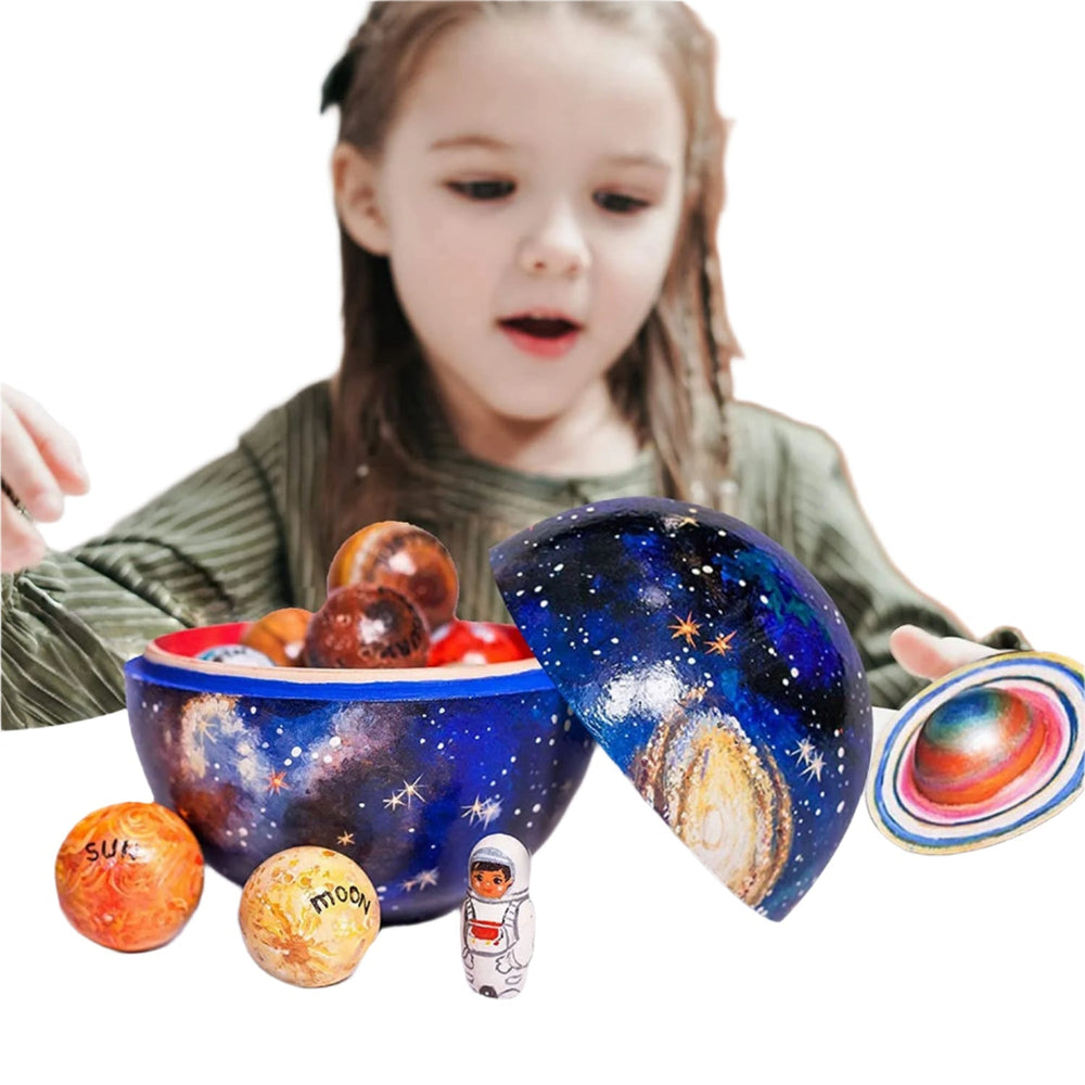 Educatief Houten Zonnestelsel voor Kinderen – Leerzaam Planetenmodel | SolarSeek van LumoLab