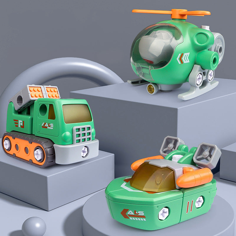 Transformeerbare Robot Speelset – 3-in-1 Legervoertuigen met Licht & Geluid | MechaForge