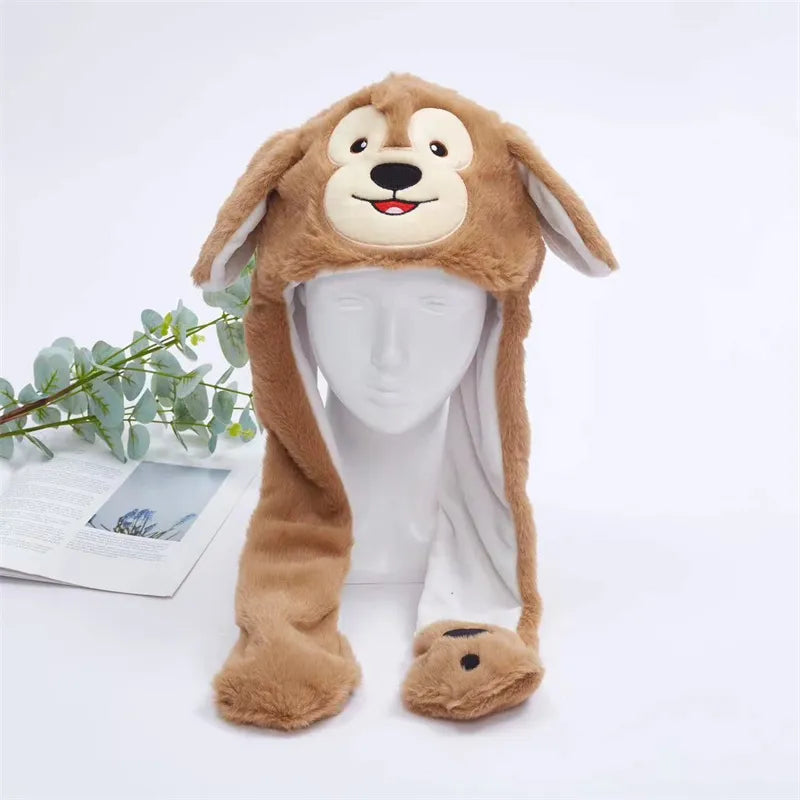 Interactieve Hoed met Beweegbare Oren – Zachte Pluche Winterhoed voor Kinderen & Volwassenen | Perfect voor Cosplay, Feest & Cadeau