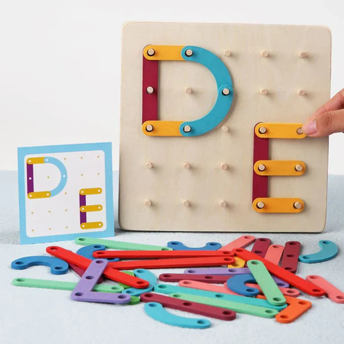 Lerivo Kids ImagiDots Creatiebord – Houten Montessori Prikbord voor Creatief en Educatief Spel