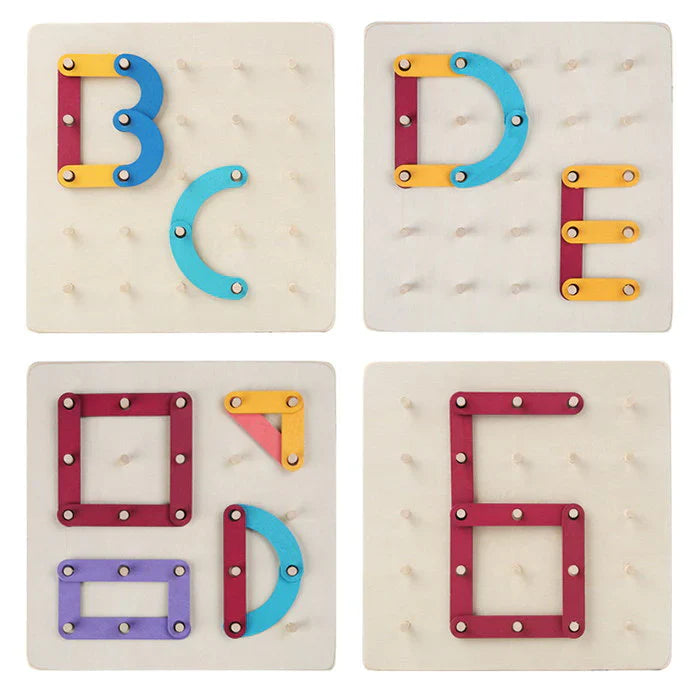 Lerivo Kids ImagiDots Creatiebord – Houten Montessori Prikbord voor Creatief en Educatief Spel