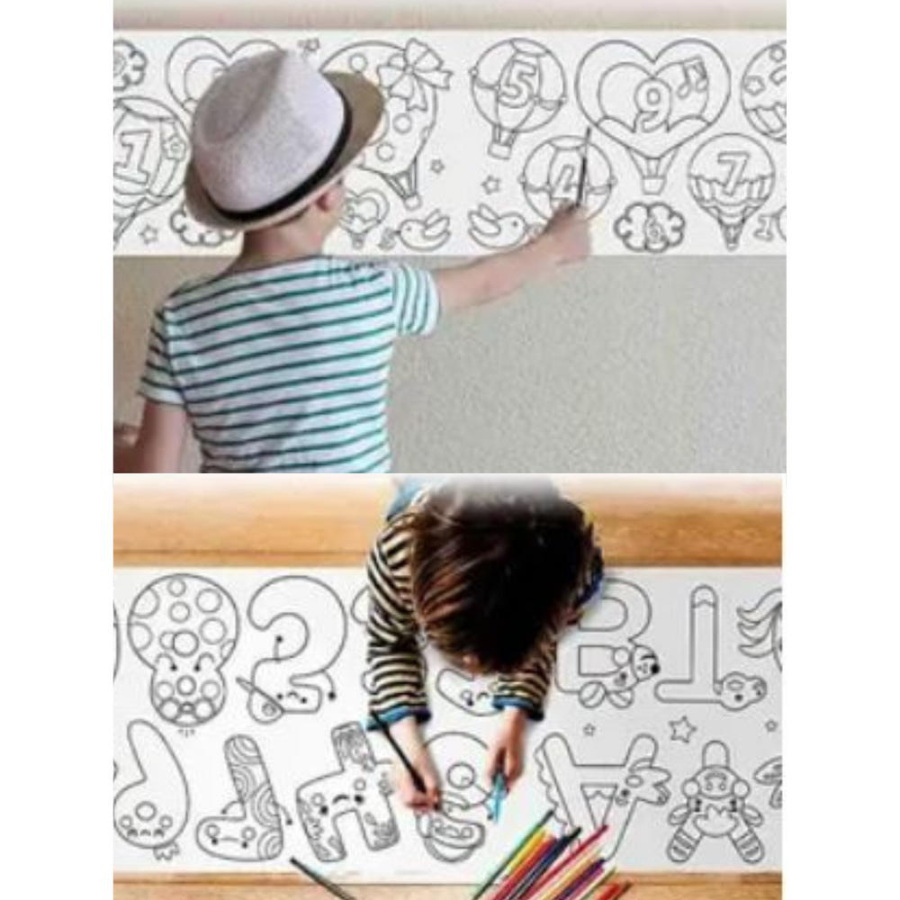 Tekenrol voor Kinderen – 3 Meter Tekenpapier voor Muur & Tafel
