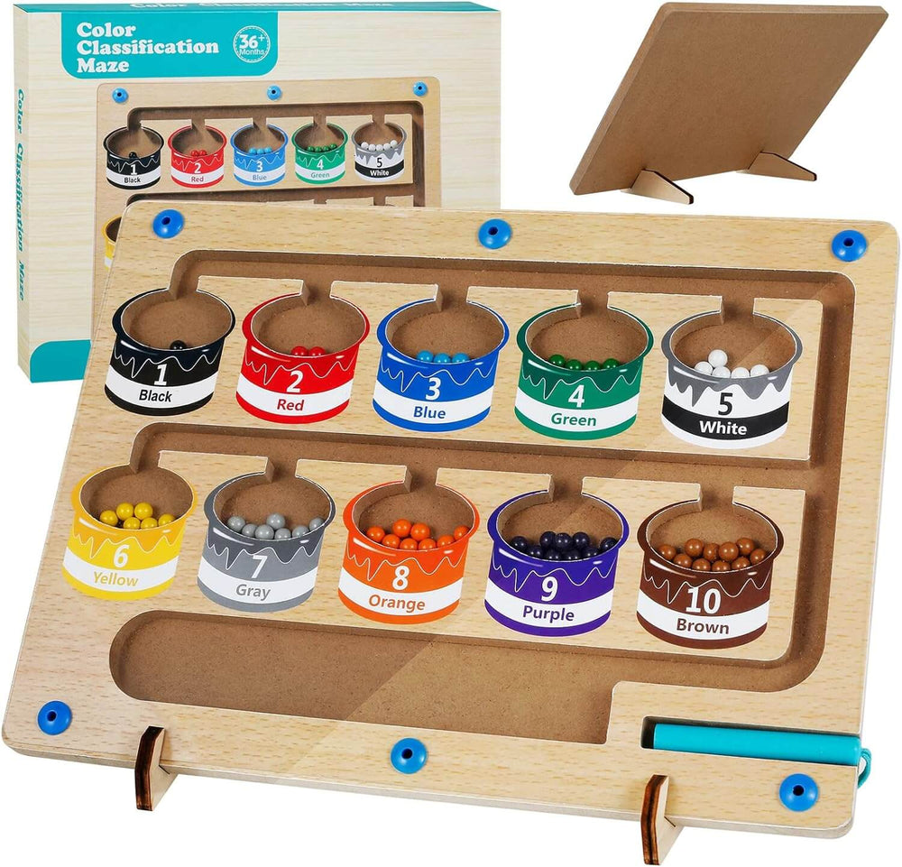 MindPath Magnetisch Leerbord – Montessori Speelgoed voor Kleuters | Leren, Kleuren & Motoriek Ontwikkelen