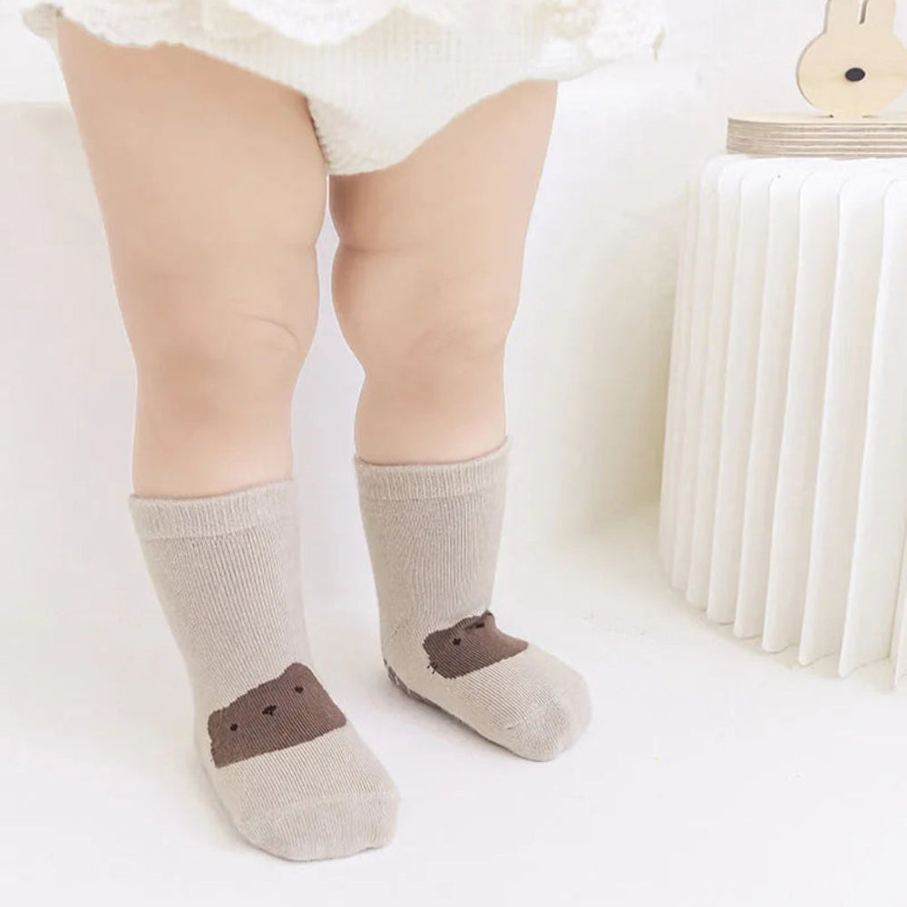 Premium Anti-Slip Kinder Sokken – 6-Pack