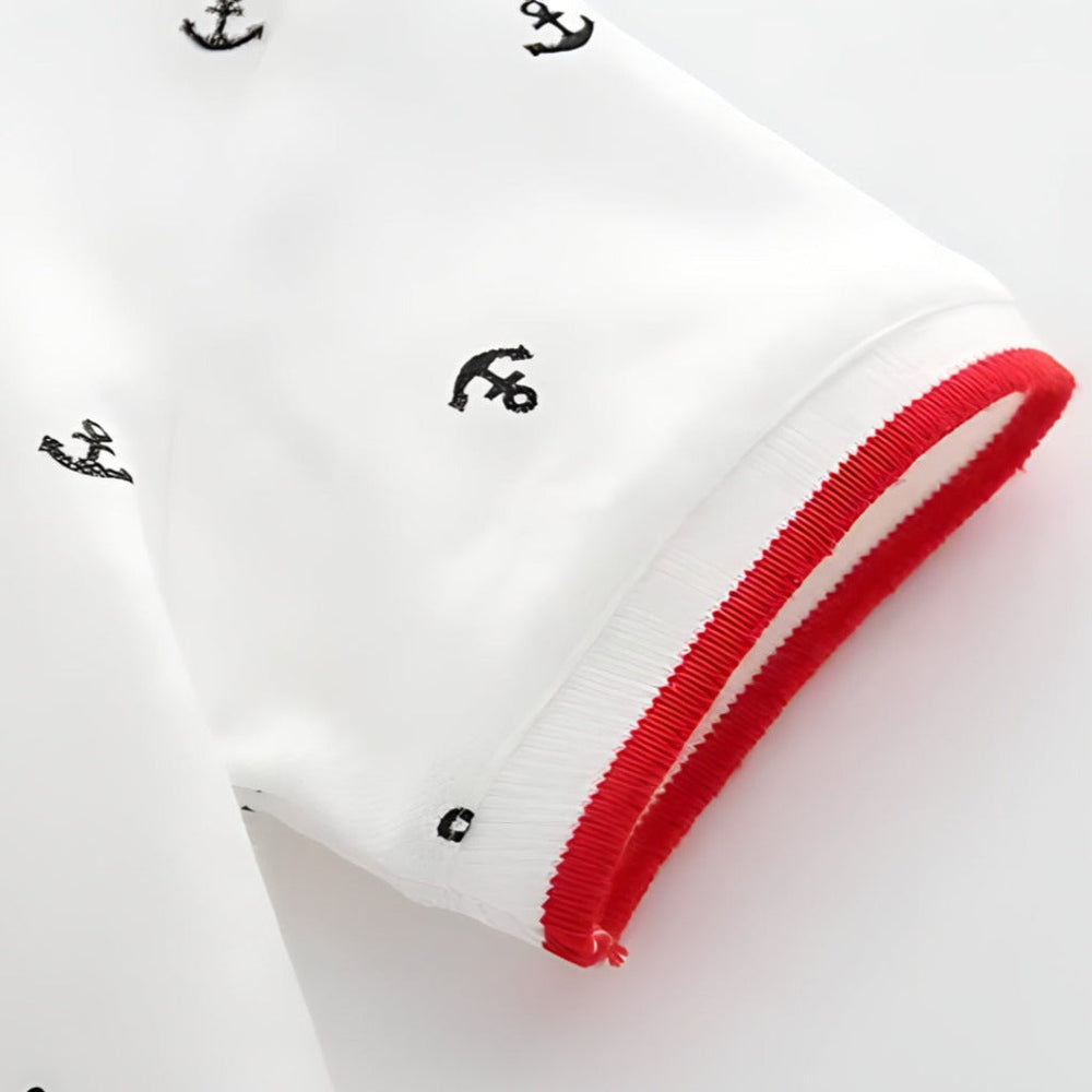 Baby Jongens Classic Polo Captain Jumpsuit – Biologisch Katoenen Romper