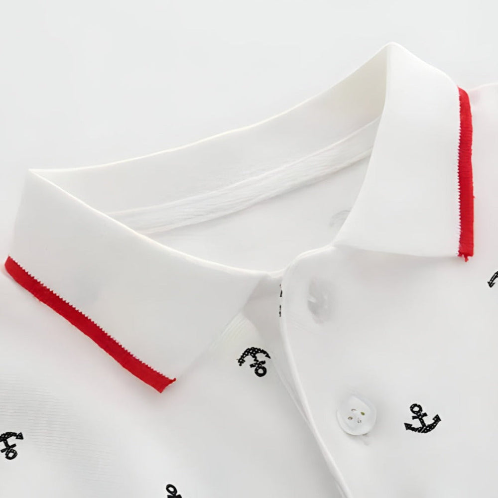 Baby Jongens Classic Polo Captain Jumpsuit – Biologisch Katoenen Romper