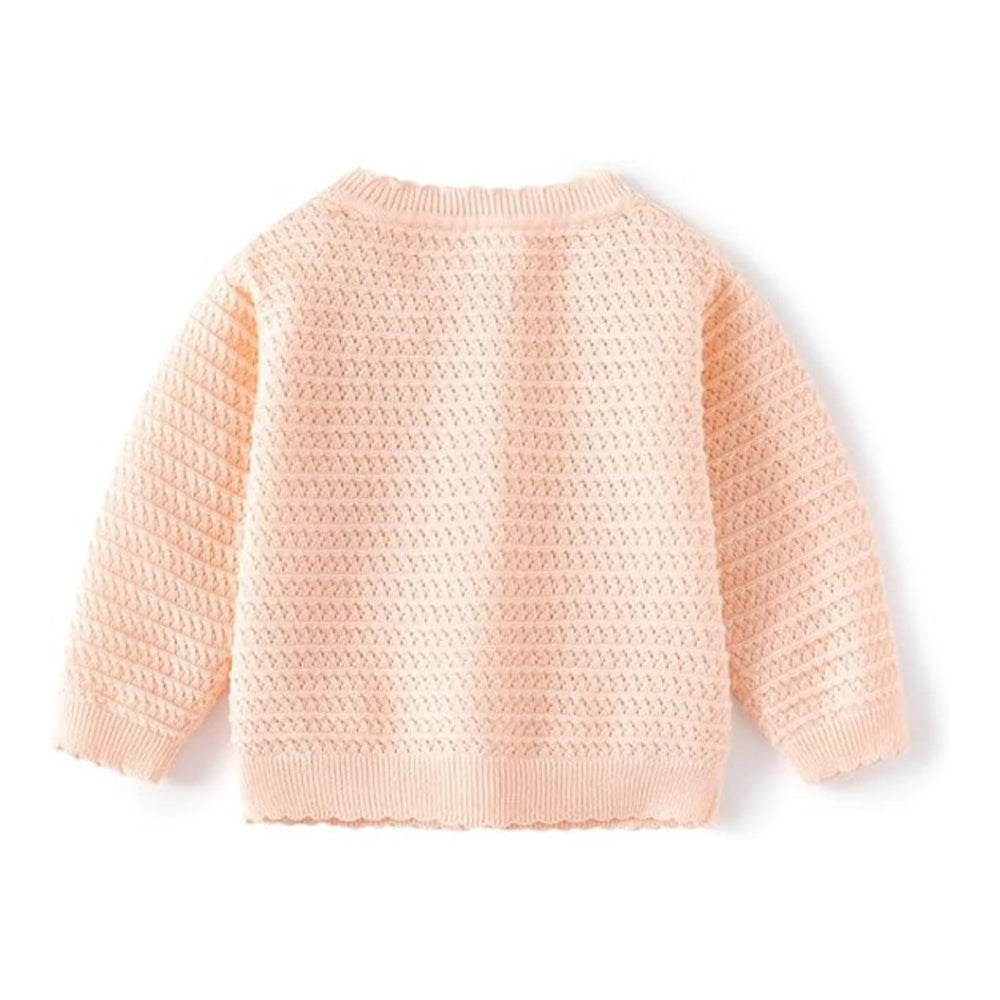 Bloemen Baby Meisjes Vest – Zacht Gebreid Katoenen Cardigan