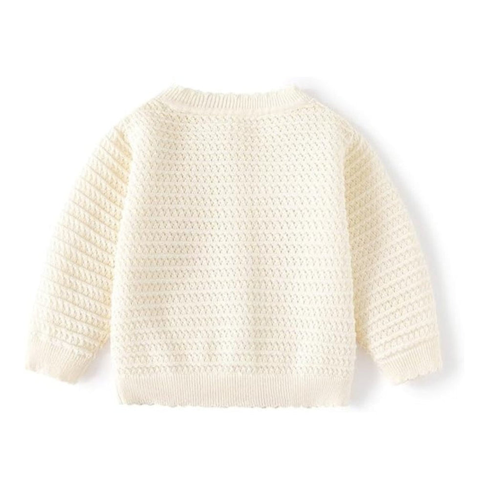 Bloemen Baby Meisjes Vest – Zacht Gebreid Katoenen Cardigan