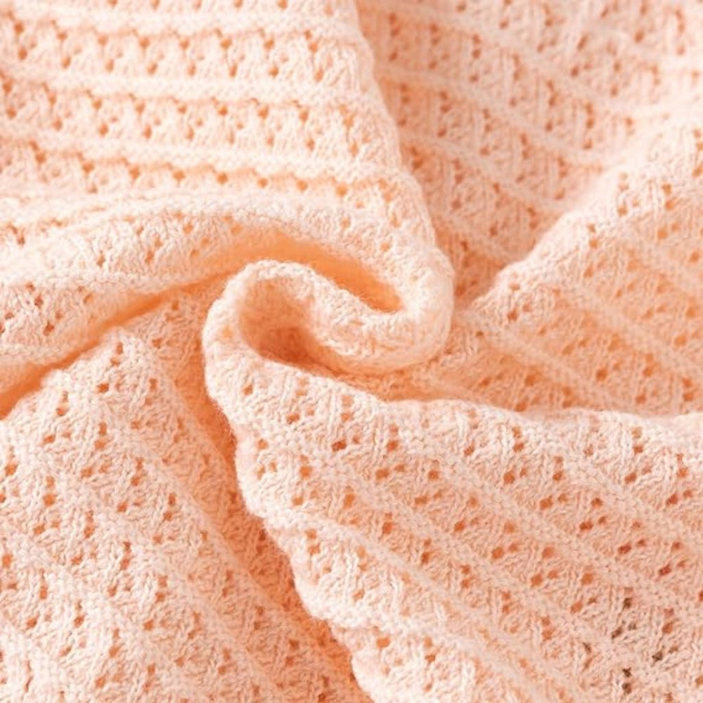 Bloemen Baby Meisjes Vest – Zacht Gebreid Katoenen Cardigan