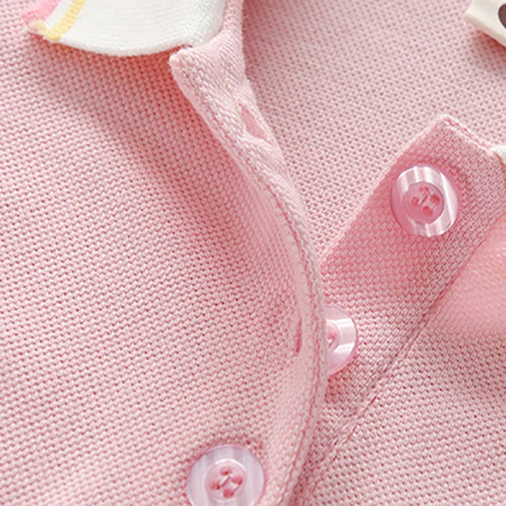 Pink Maven Meisjes Polo Jurk – Tijdloze Elegantie in Roze