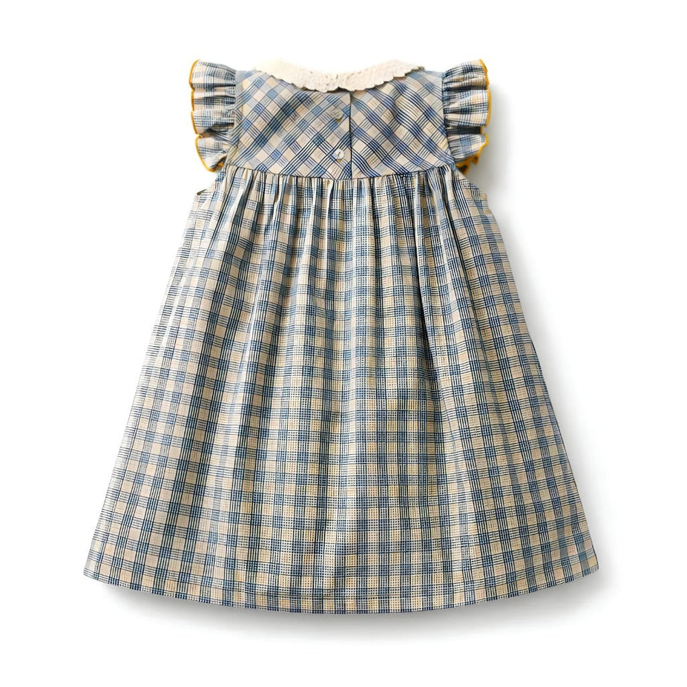 Vintage Geruite Meisjesjurk – Casual & Tijdloos Design