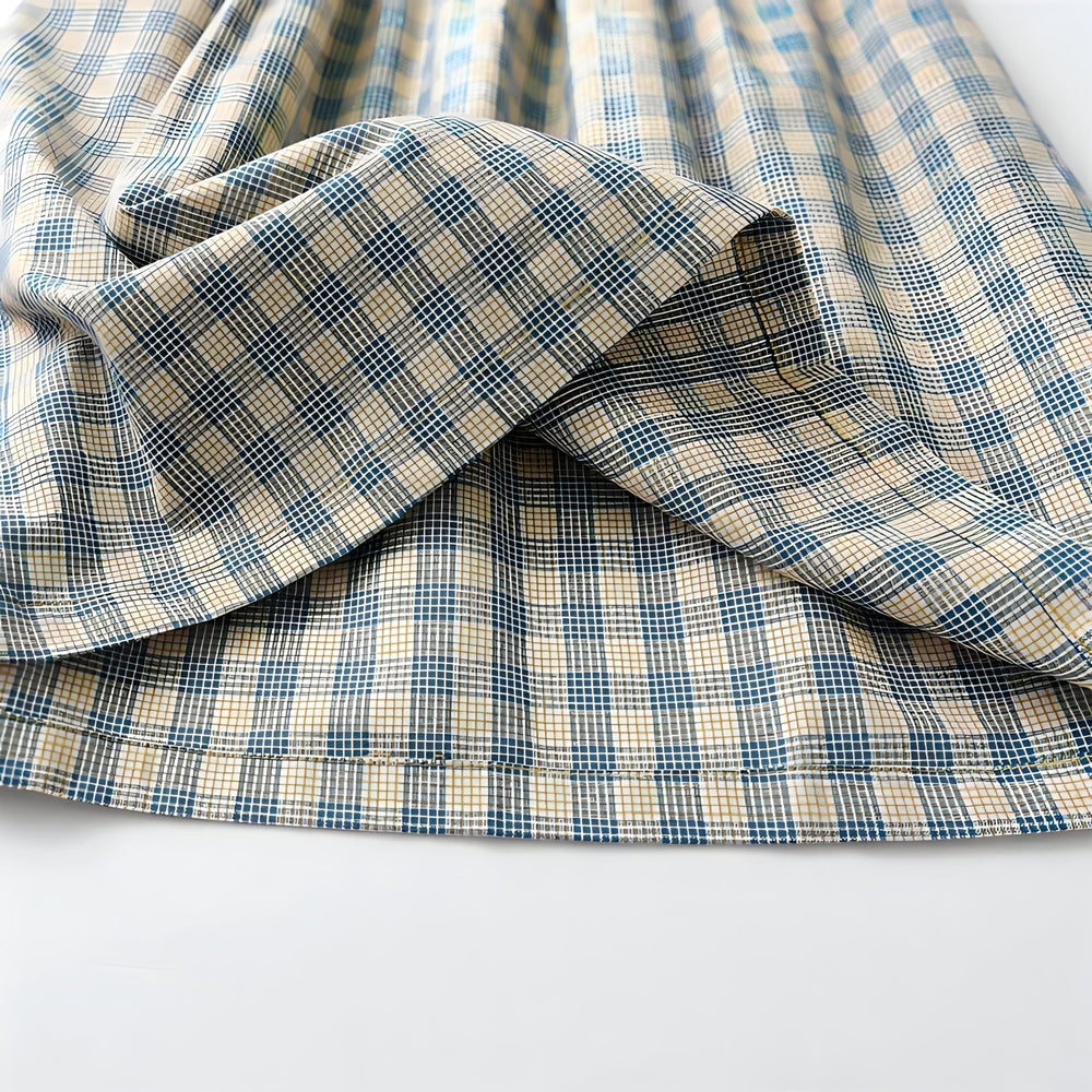 Vintage Geruite Meisjesjurk – Casual & Tijdloos Design