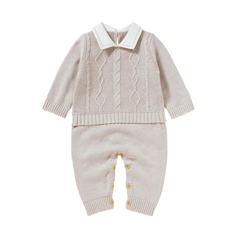 Merino Baby Romper – Luxe Gebreide Unisex Bodysuit