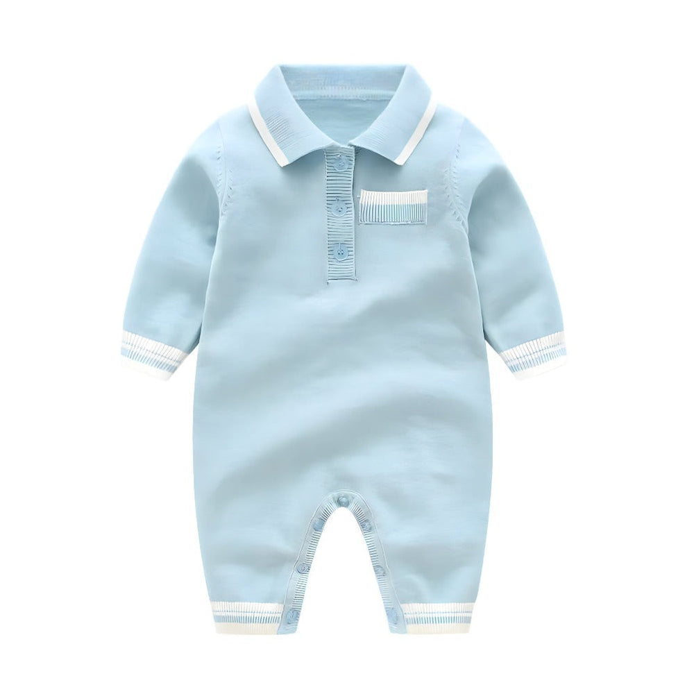 Boulder Bay Klassieke Baby Romper – 100% Katoenen Polo Jumpsuit
