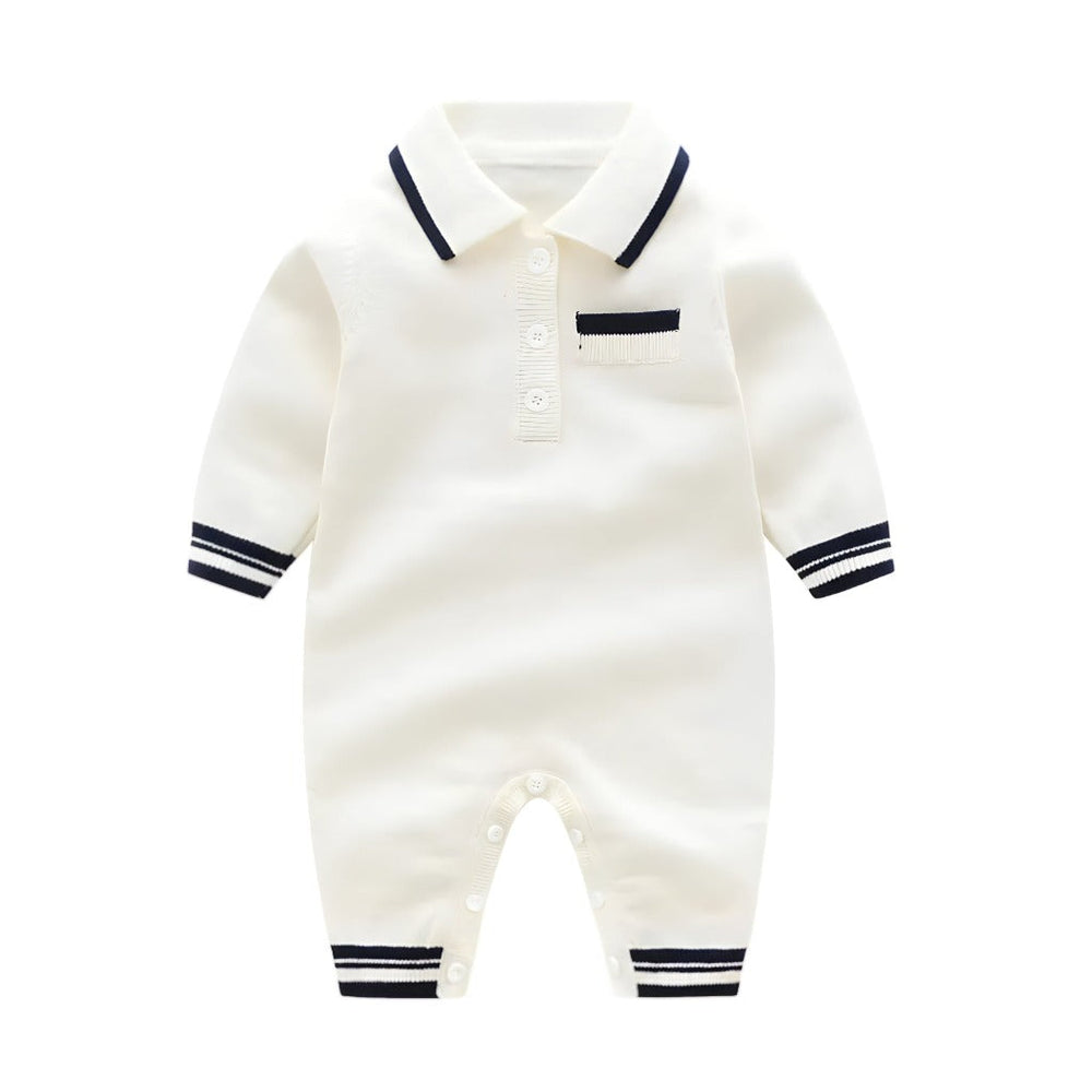 Boulder Bay Klassieke Baby Romper – 100% Katoenen Polo Jumpsuit