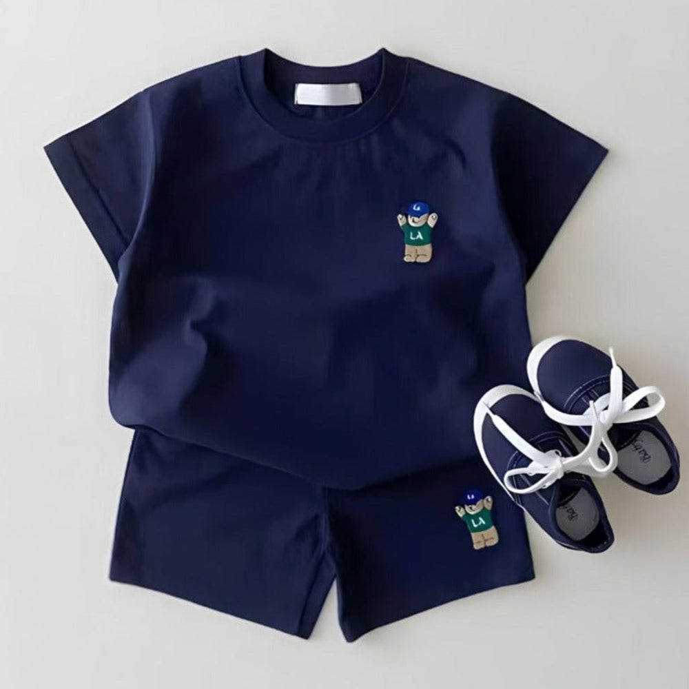 LA Bear 2-Delige Unisex Set – T-Shirt & Short van Biologisch Katoen