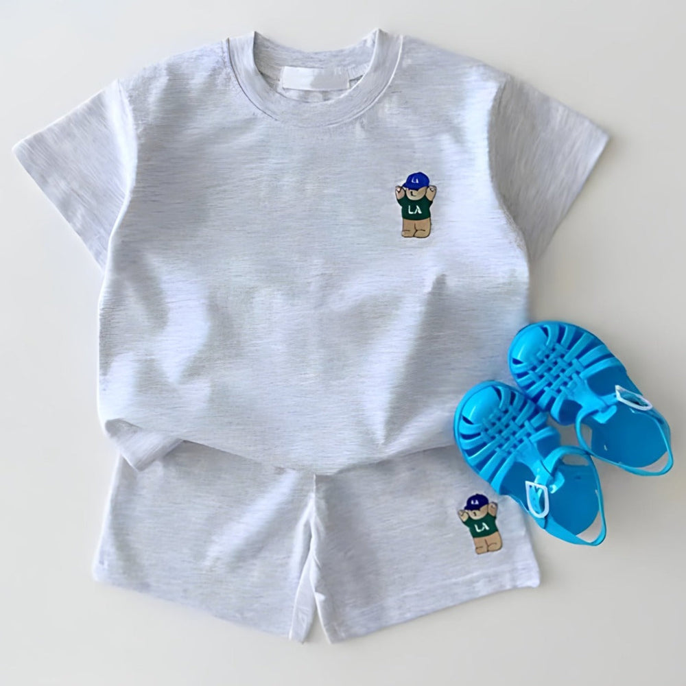 LA Bear 2-Delige Unisex Set – T-Shirt & Short van Biologisch Katoen