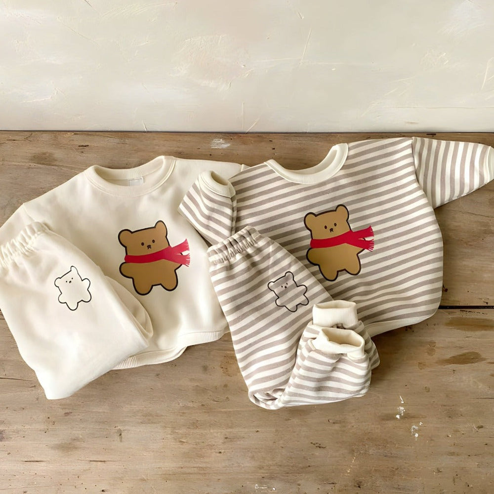 Baby & Peuter 2-Delige Bear Set van 100% Biologisch Katoen