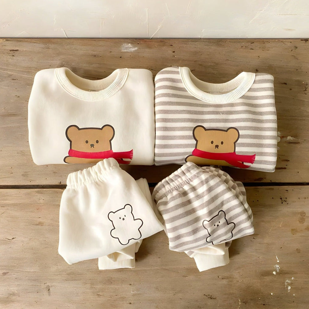 Baby & Peuter 2-Delige Bear Set van 100% Biologisch Katoen