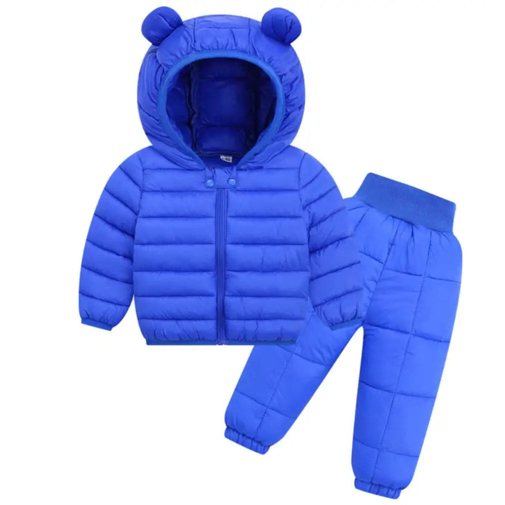 Kids Unisex Puffer Jas & Broek Set met Oortjes (2-Delig)