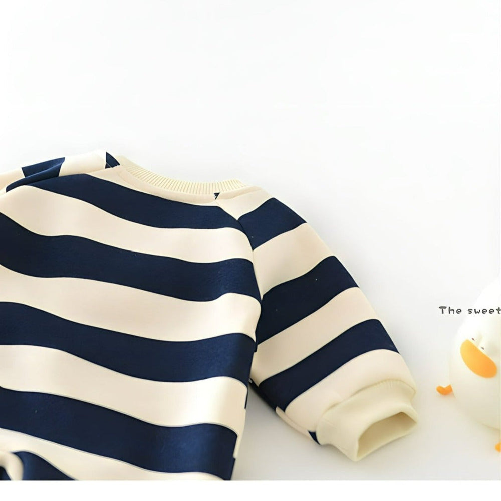 Cozy Unisex Baby Beer Romper – Fleece Gevoerde Katoenen Jumpsuit