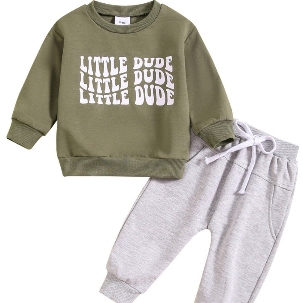 Little Dude Baby & Peuter 2-Delige Set – Comfortabele Sweater & Joggingbroek