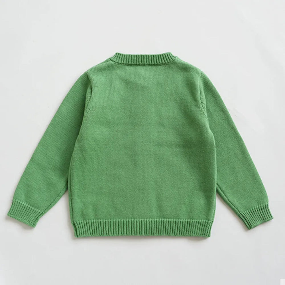 Meisjes Eend Gebreid Vest – 100% Katoenen Cardigan