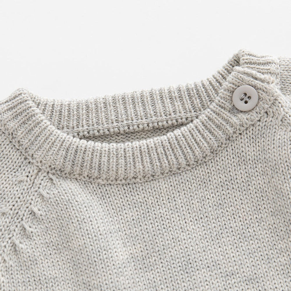 Gebreide Hart Baby & Peuter Romper – Zachte Katoenmix Jumpsuit