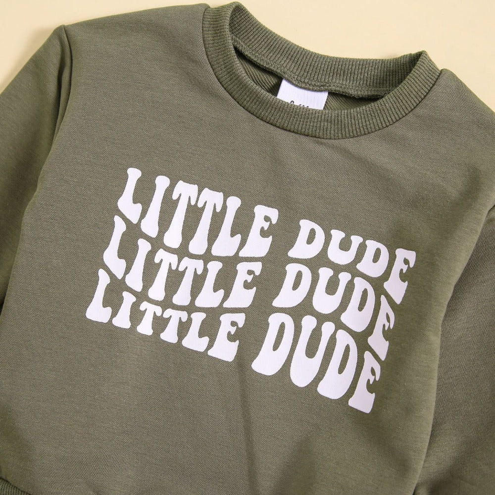 Little Dude Baby & Peuter 2-Delige Set – Comfortabele Sweater & Joggingbroek