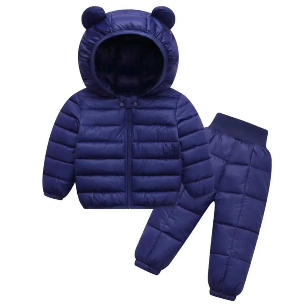 Kids Unisex Puffer Jas & Broek Set met Oortjes (2-Delig)