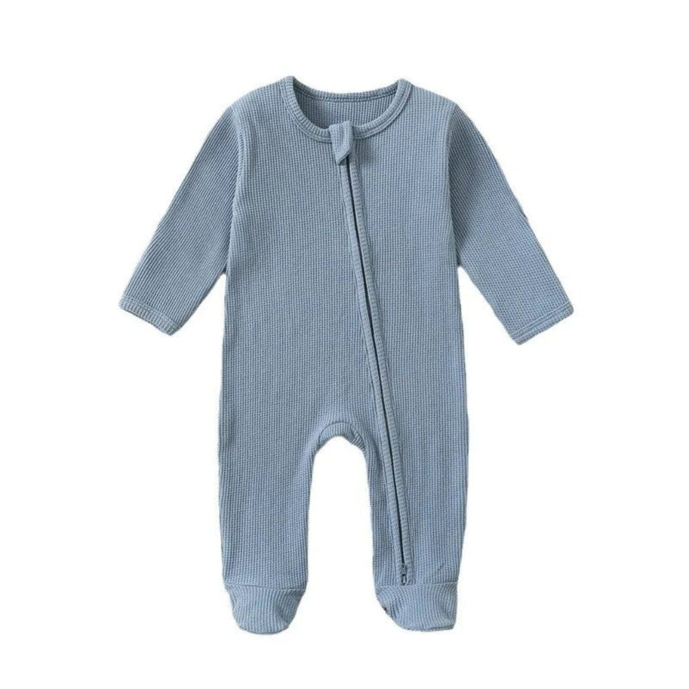 Biologisch Katoenen Baby Romper met Dubbele Rits