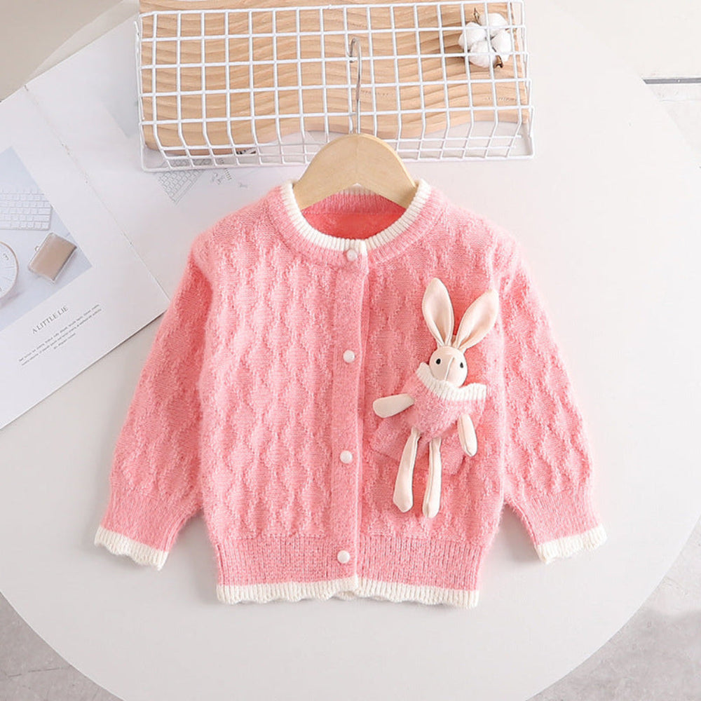 Bunny Boo Meisjes Vest van 100% Gebreid Katoen