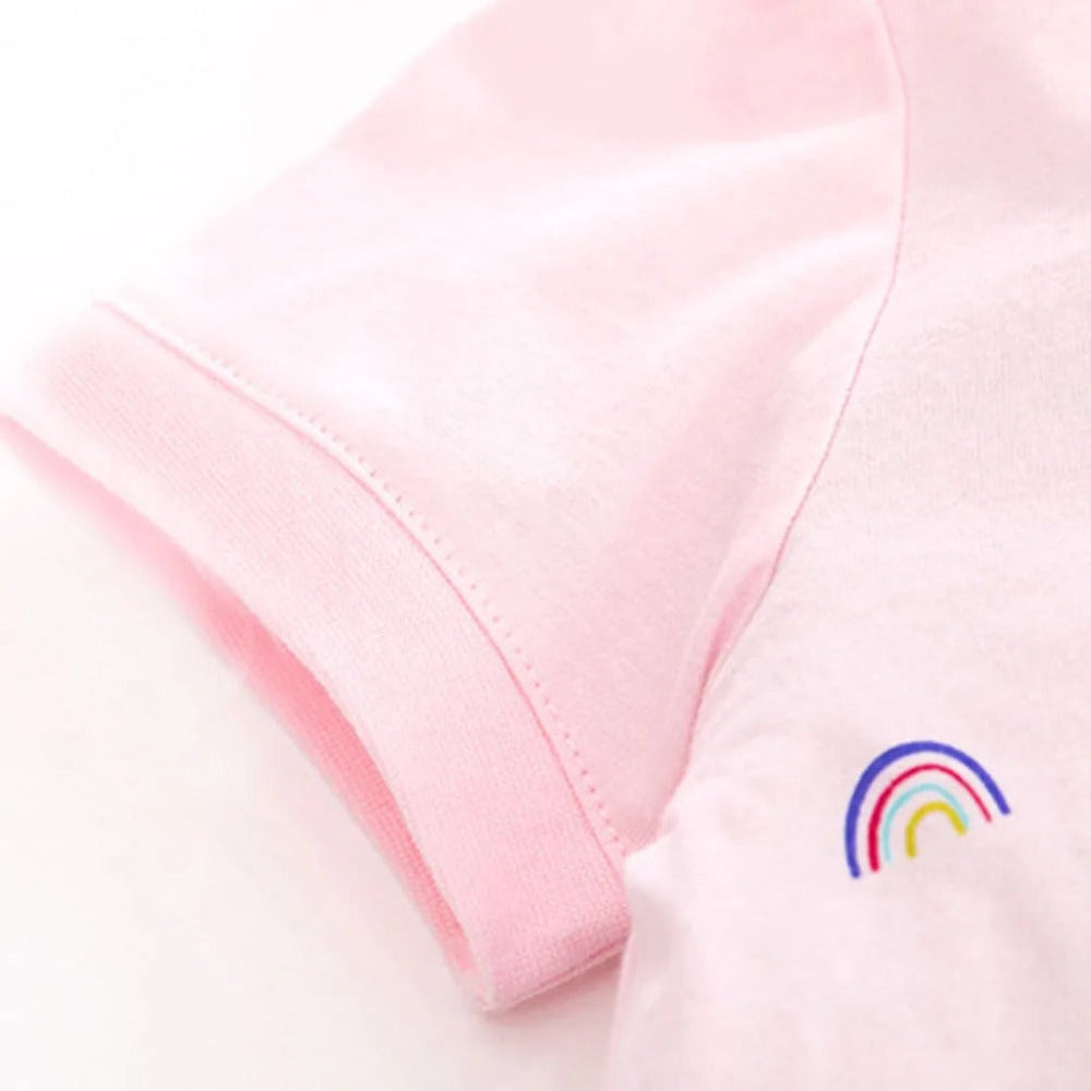 Pink Rainbow Meisjes Polo Jurk van 100% Katoen
