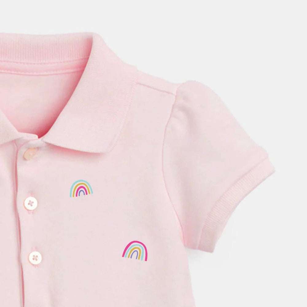Pink Rainbow Meisjes Polo Jurk van 100% Katoen