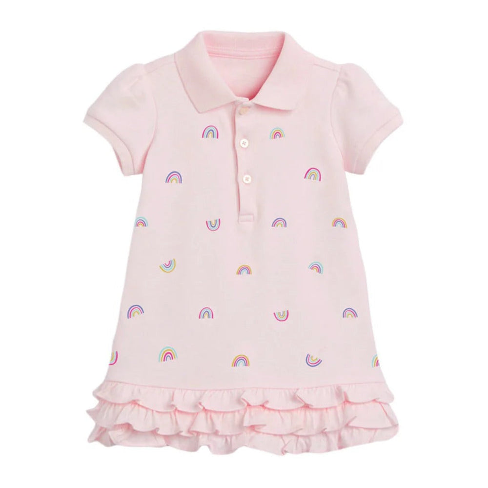 Pink Rainbow Meisjes Polo Jurk van 100% Katoen