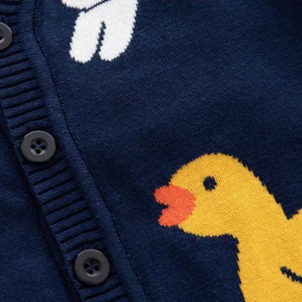 Playful Farm Animal Gebreid Jongens Vest van 100% Katoen