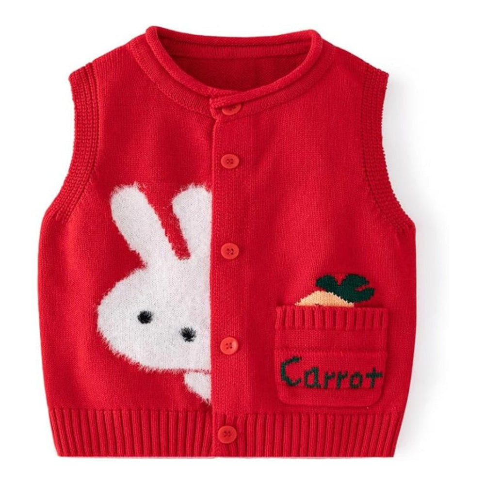 Rabbit Ears Baby Vest van 100% Gebreid Katoen