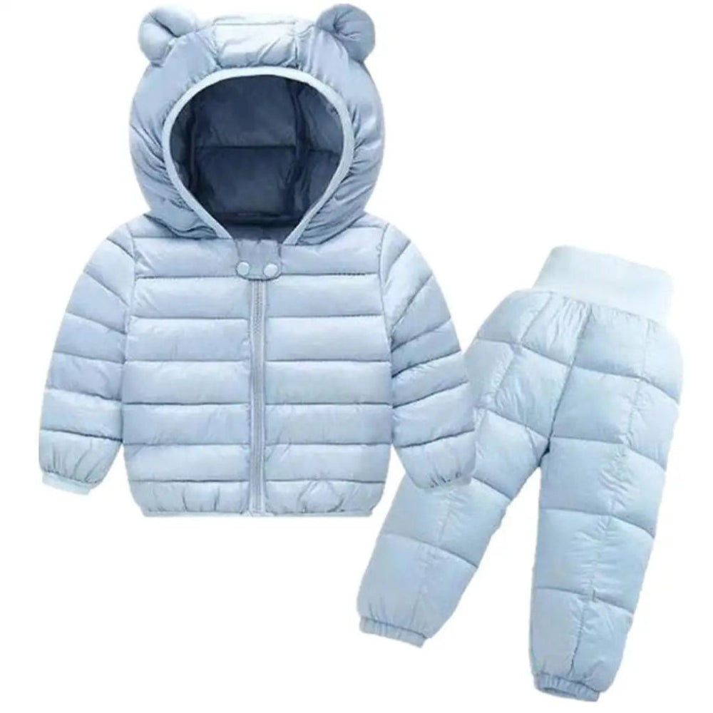 Kids Unisex Puffer Jas & Broek Set met Oortjes (2-Delig)