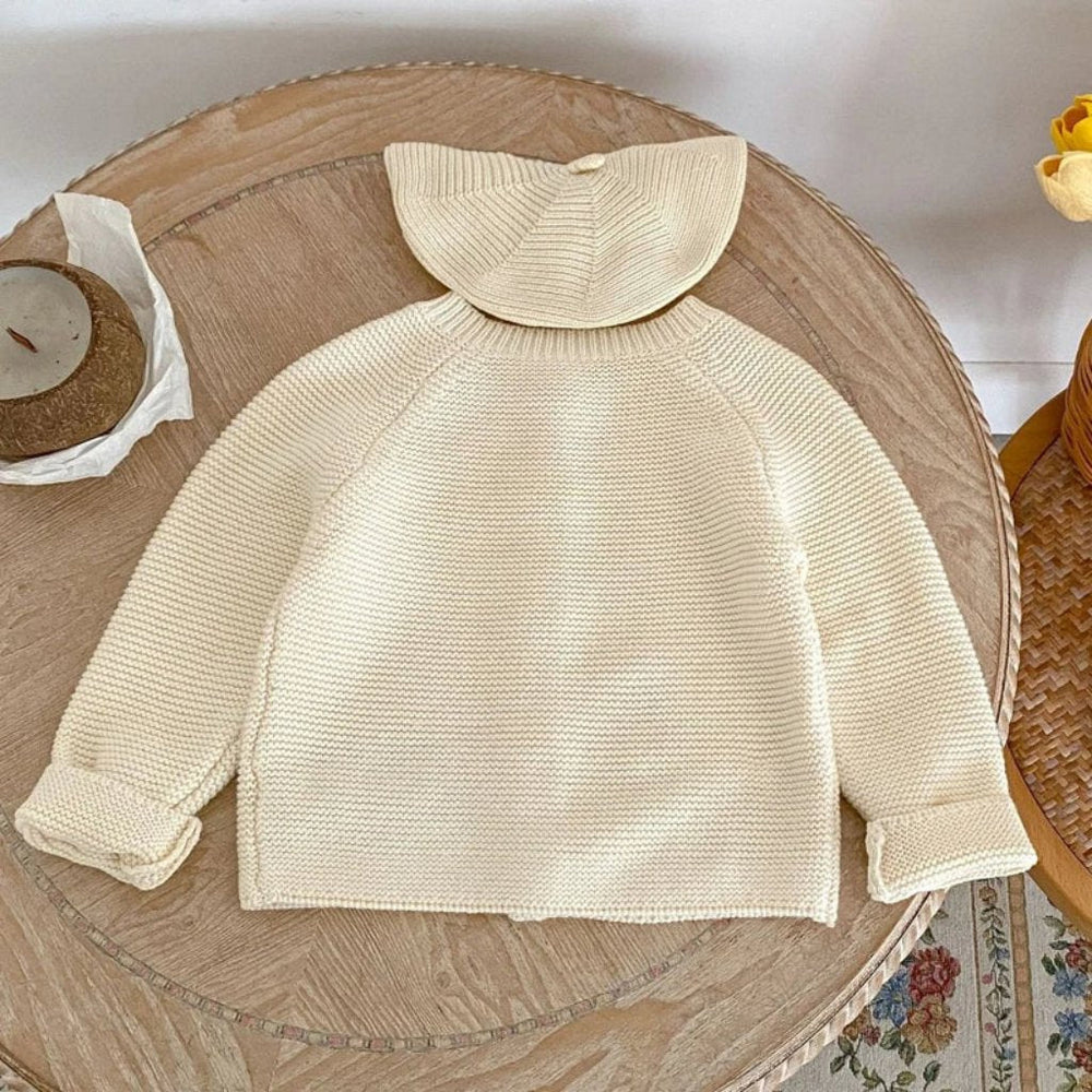 Baby Dieren Gebreid Vest – Zachte Katoenen Cardigan met Knopen