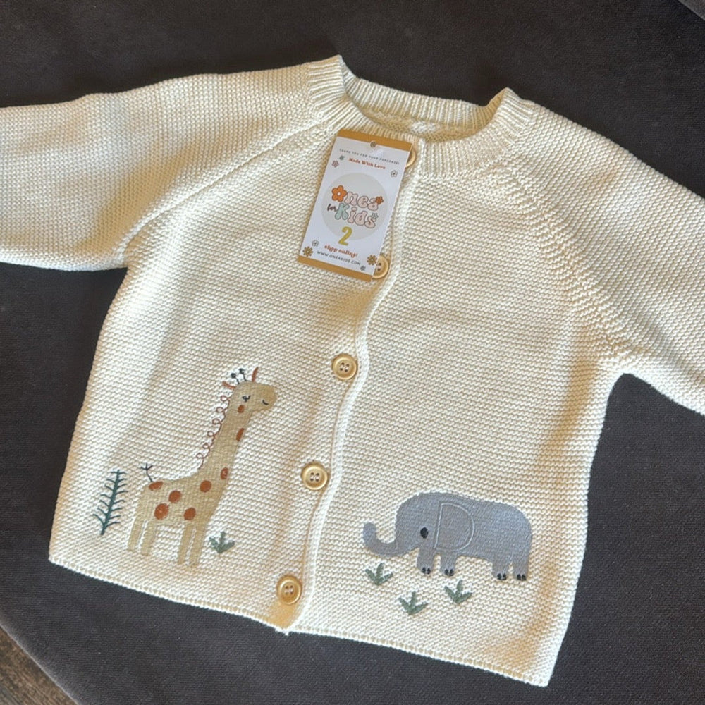 Baby Dieren Gebreid Vest – Zachte Katoenen Cardigan met Knopen