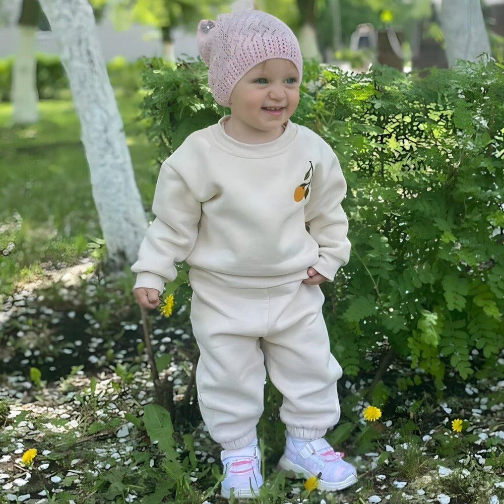Unisex Cozy 2 Delige Set – Fleece Gevoerde Baby & Peuter Outfit