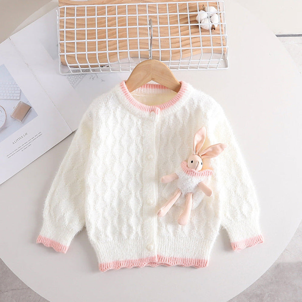 Bunny Boo Meisjes Vest van 100% Gebreid Katoen