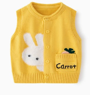 Rabbit Ears Baby Vest van 100% Gebreid Katoen